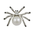 Spider with Large Pearl Body Brooch Pin - Lilylin Designs