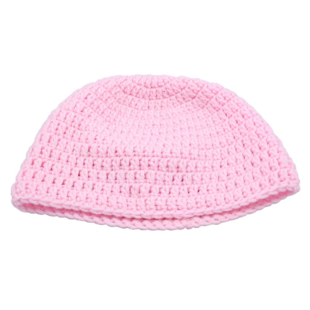 Pink Crochet Beanie Hat Medium/Large - STXH14ML - Lilylin Designs