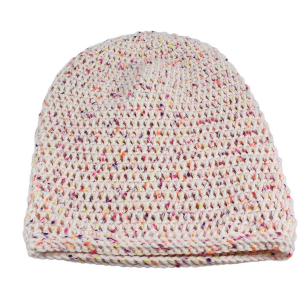Lilylin Designs Pink Speckled Medium/Large Crochet Slouchy Hat