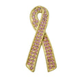 Light Pink Crystal Ribbon Lapel Pin -  Lilylin Designs