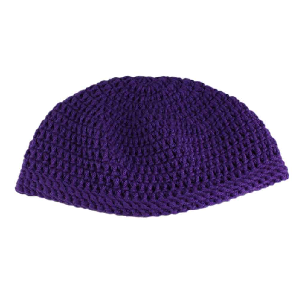 Dark Purple Crochet Beanie Hat Small/Medium - JMCH18SM - Lilylin Designs