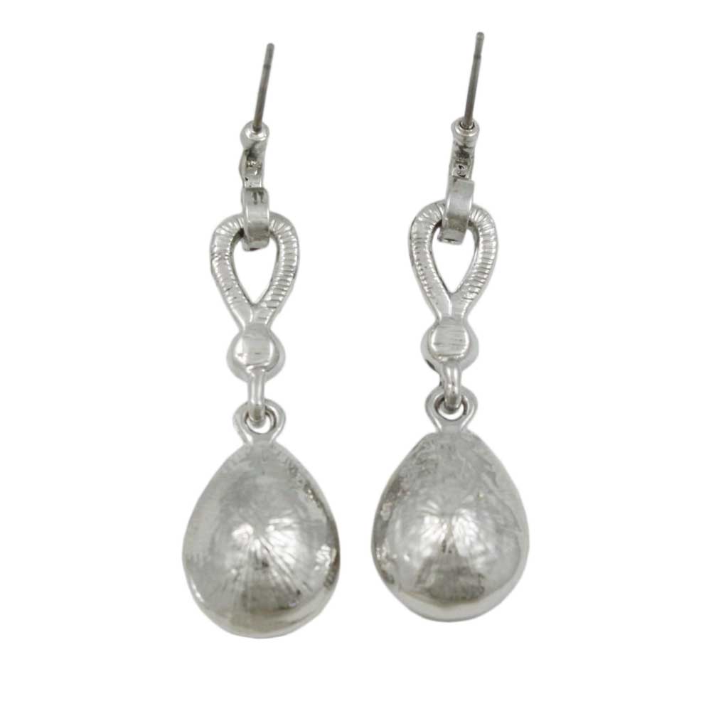 Clear Crystal Hoop with Dangling Teardrop Earring - REC024 - Lilylin Designs