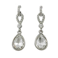 Clear Crystal Hoop with Dangling Teardrop Earring - REC024 - Lilylin Designs