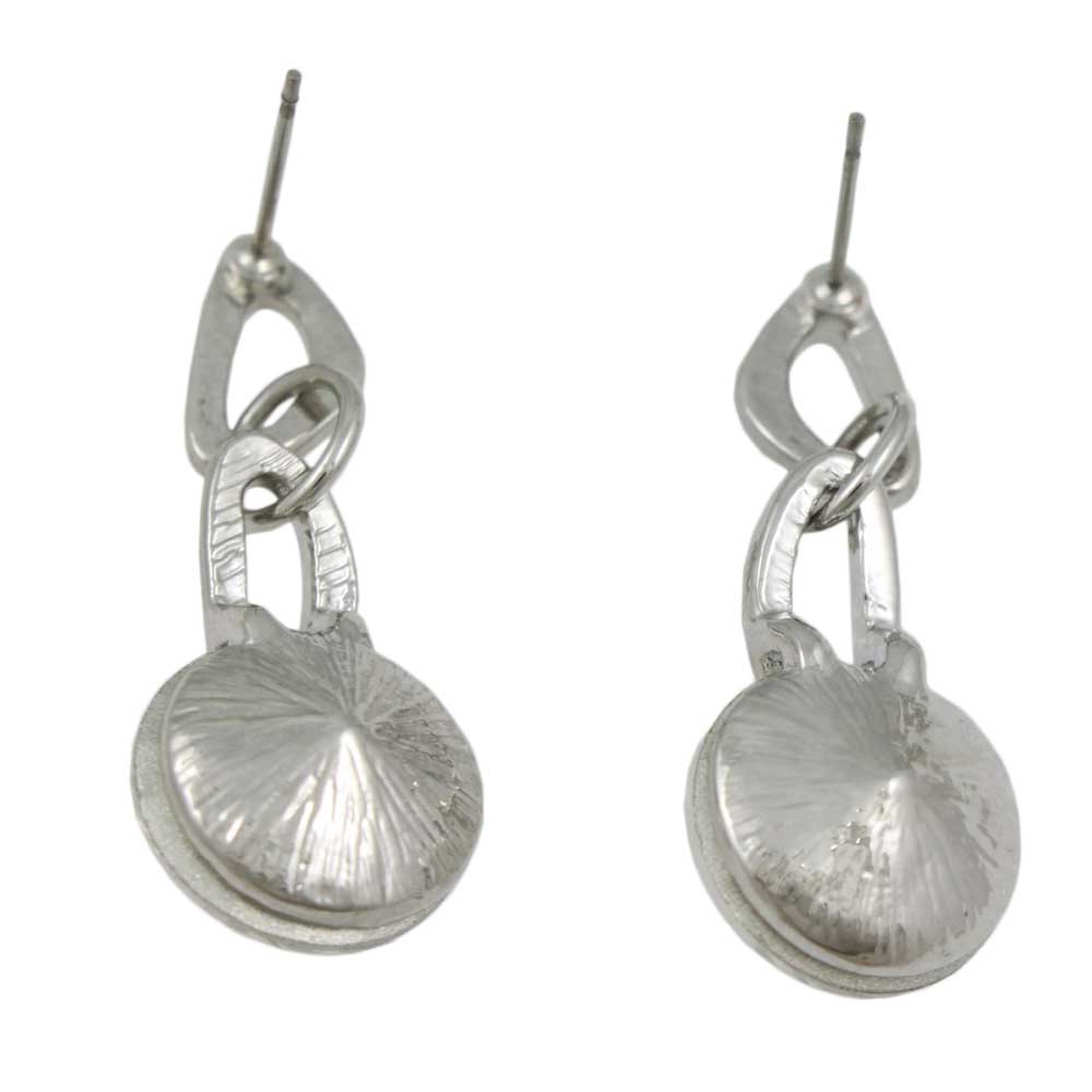 Dangling Large Round Clear Crystal Pierced Earring - REC033 - Lilylin Designs