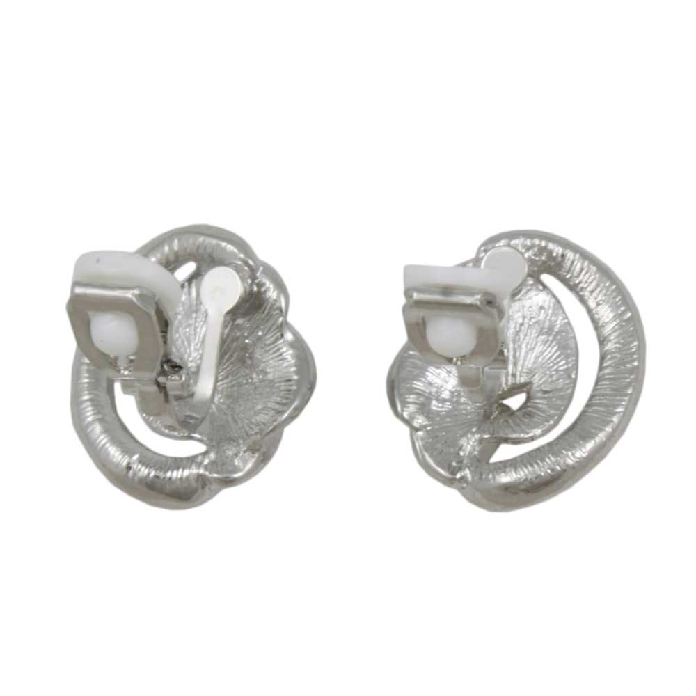 Light and Dark Purple Crystal Waves Clip On Earring - REC139C - Lilylin Designs