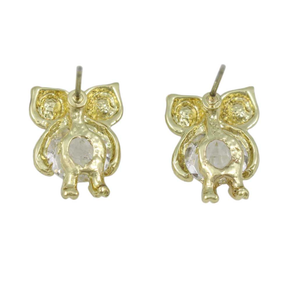 Small Crystal Owl Stud Pierced Earring - REC578 - Lilylin Designs