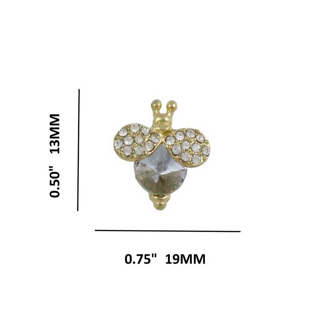 Purple Crystal Bee with Crystal Wings Pierced Earring - REC582 - Lilylin Designs
