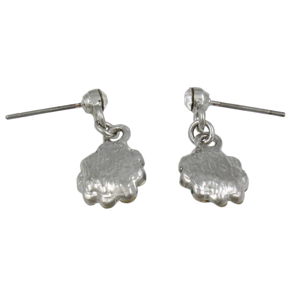 Aurora Borealis Crystal Flower Dangling Pierced Earring - REC761 - Lilylin Designs