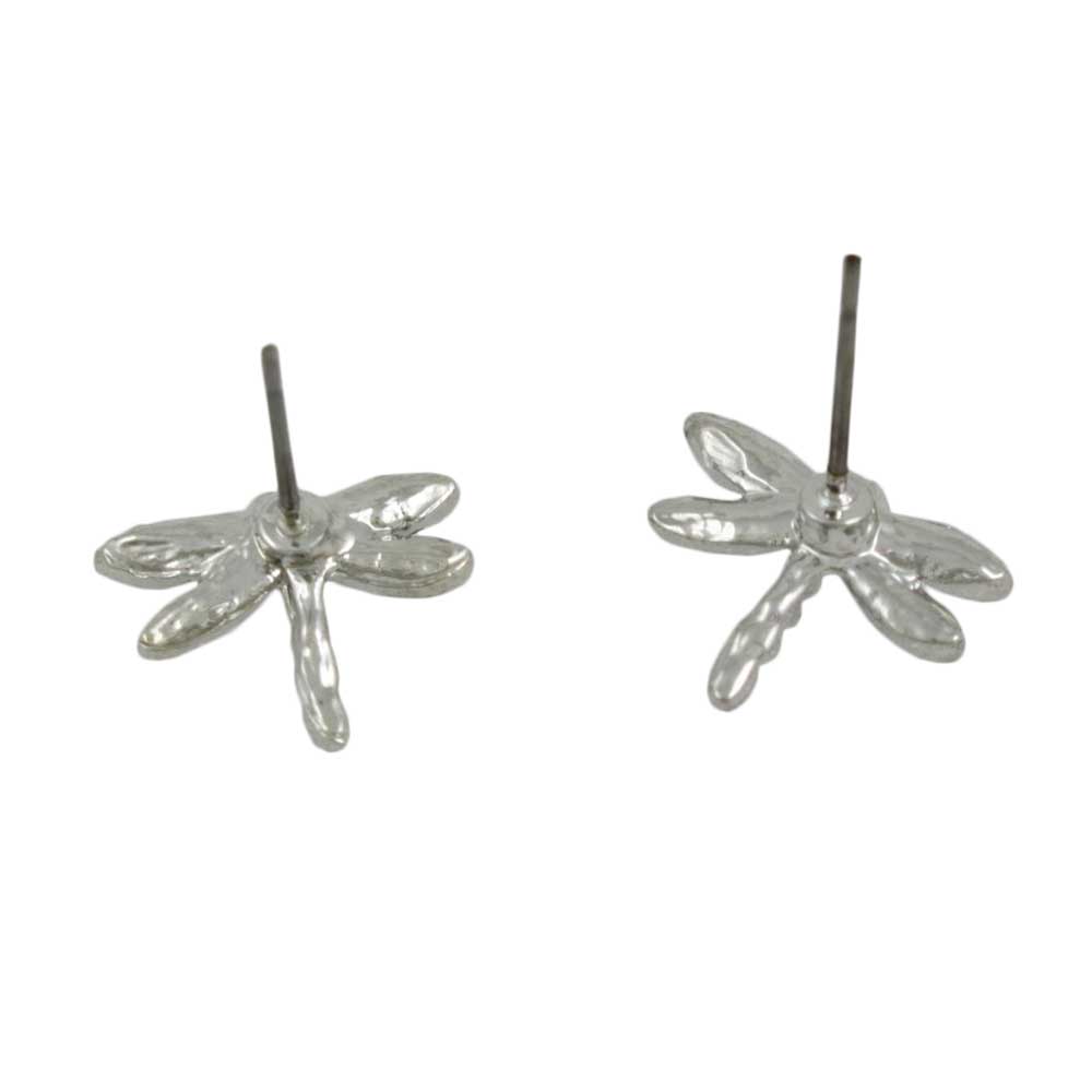 Tiny Crystal Dragonfly Stud Pierced Earring - REC771 - Lilylin Designs