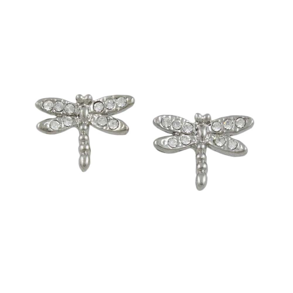 Lilylin Designs Tiny Crystal Dragonfly Stud Pierced Earring