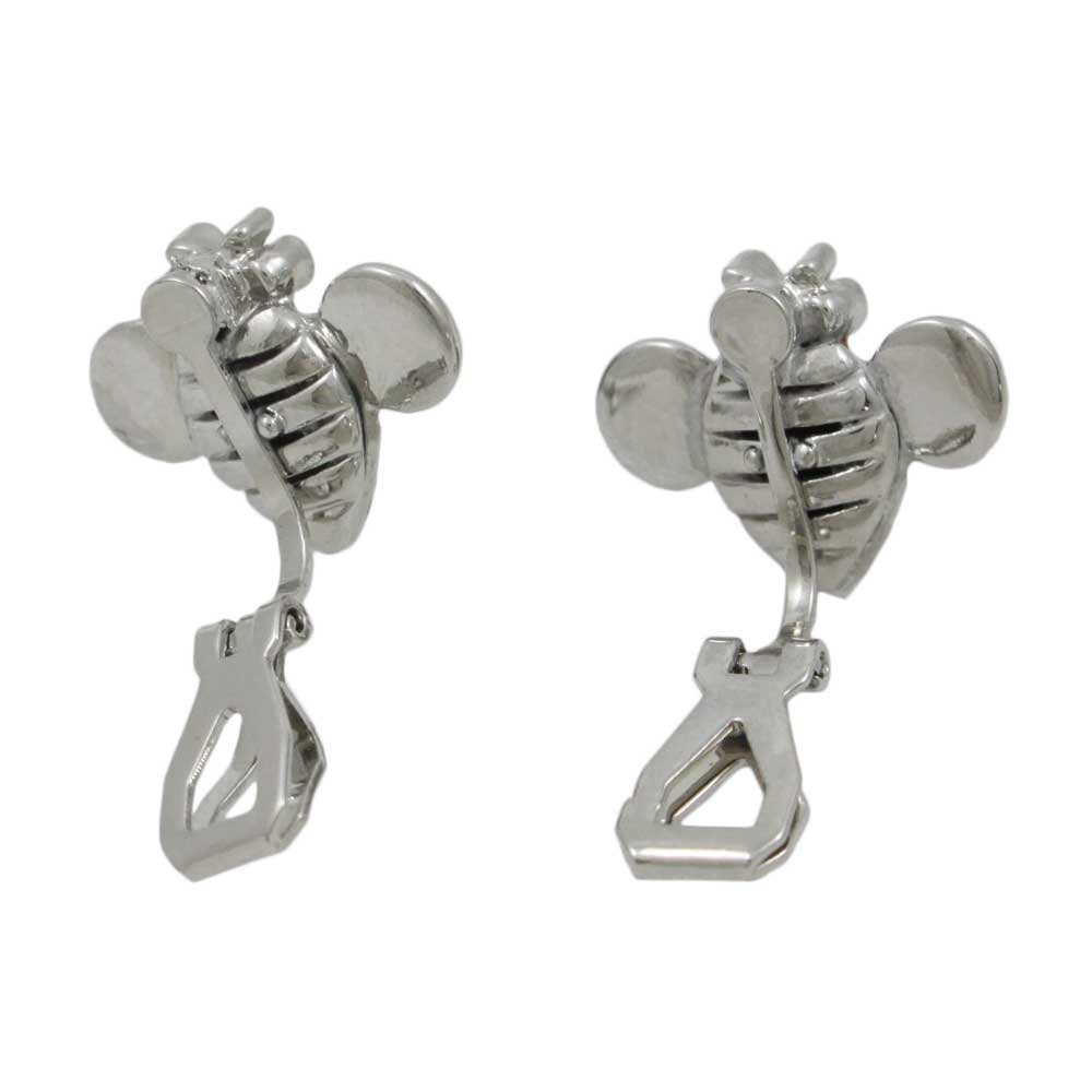 Black and Gold Enamel Bee Clip Earring - REE141C - Lilylin Designs