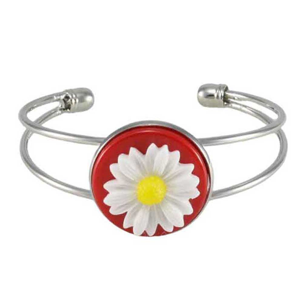 Handcrafted Daisy Bracelet in Bold Colors - Lilylin Designs