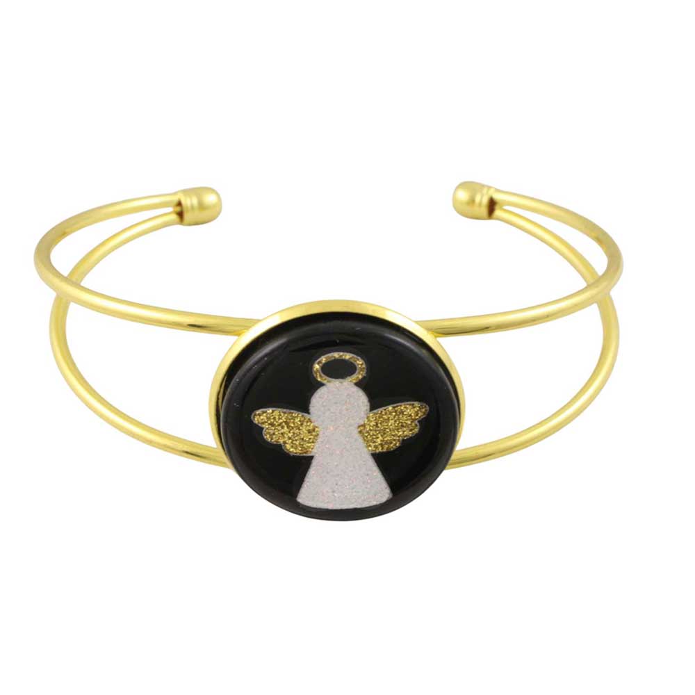 Gold Angel Cuff Bracelet - Lilylin Designs