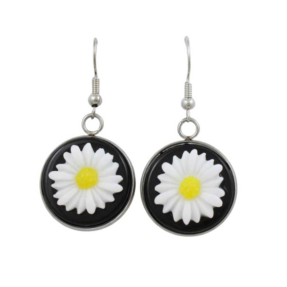 Handcrafted Daisy Earrings in 8 Bold Colors - Lilylin Designs