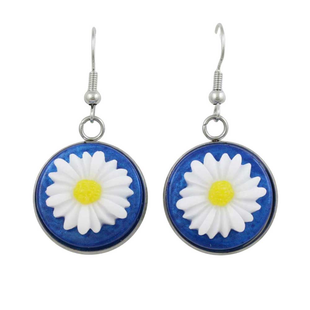 Handcrafted Daisy Earrings in 8 Bold Colors - Lilylin Designs