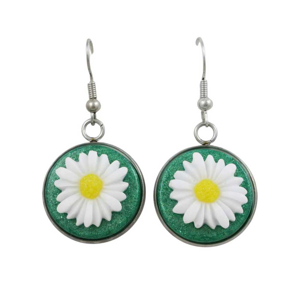 Handcrafted Daisy Earrings in 8 Bold Colors - Lilylin Designs