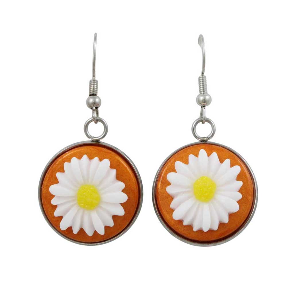 Handcrafted Daisy Earrings in 8 Bold Colors - Lilylin Designs