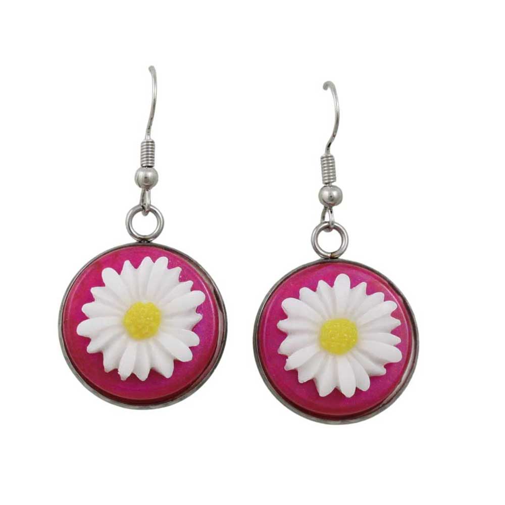 Handcrafted Daisy Earrings in 8 Bold Colors - Lilylin Designs