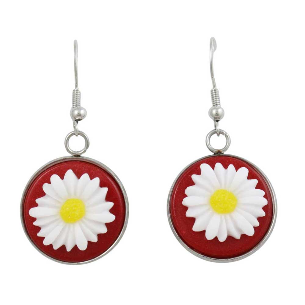 Handcrafted Daisy Earrings in 8 Bold Colors - Lilylin Designs