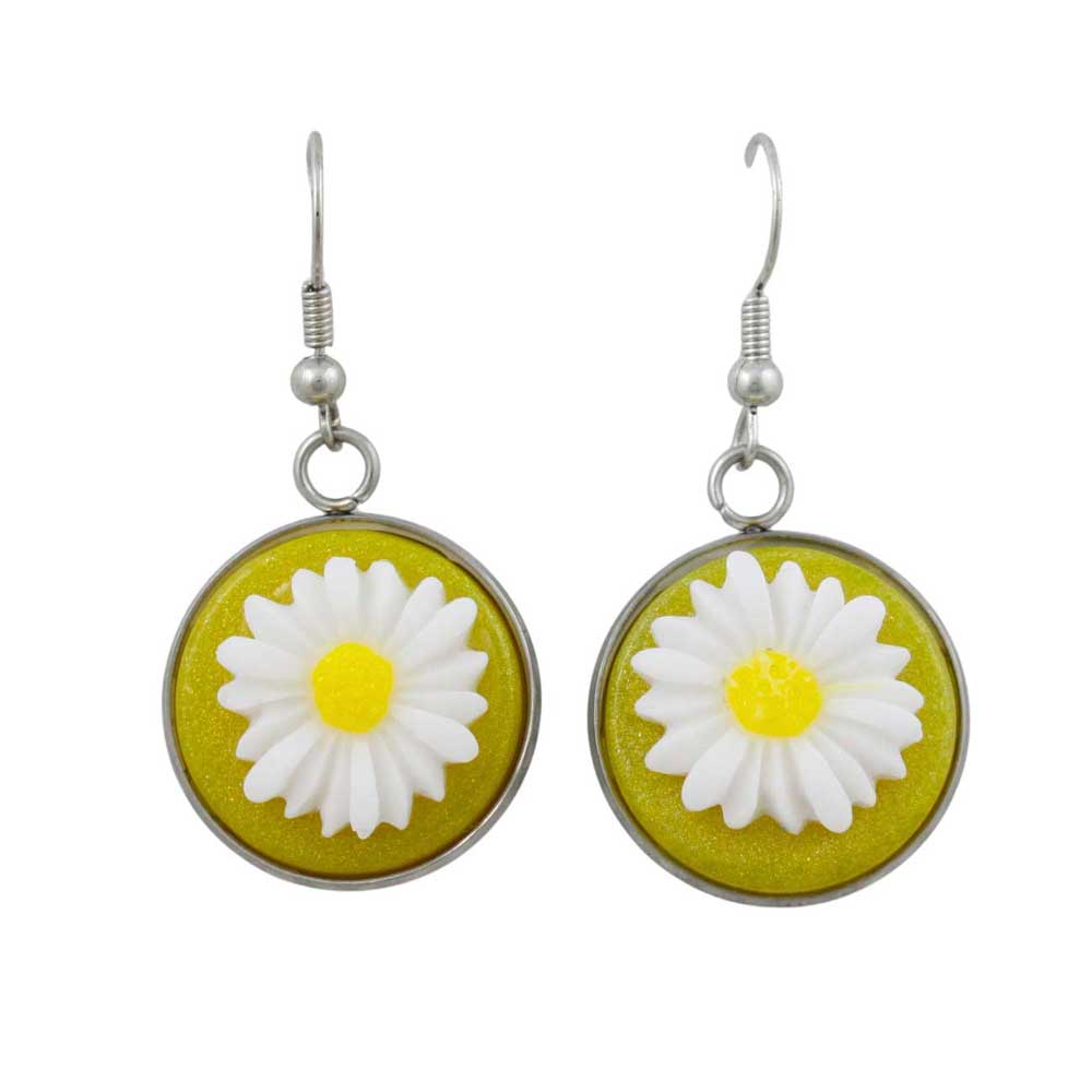Handcrafted Daisy Earrings in 8 Bold Colors - Lilylin Designs
