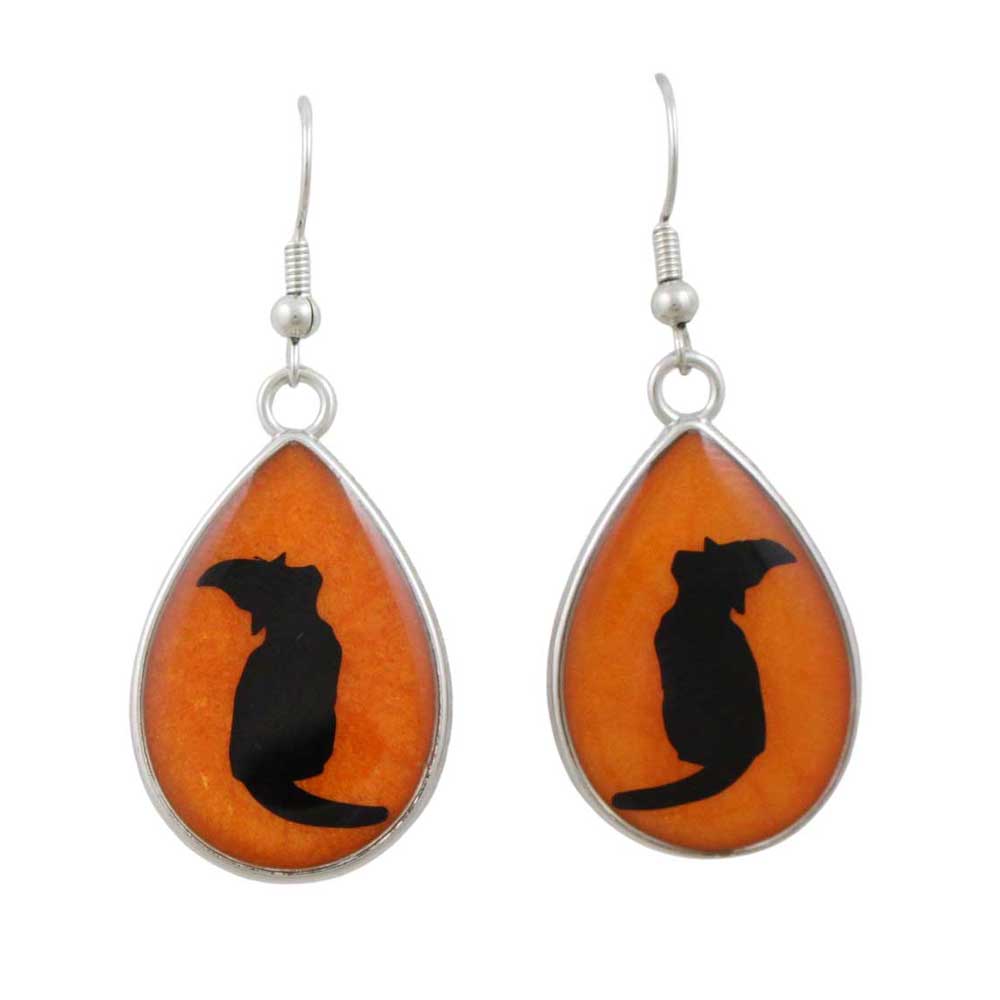 Handcrafted Resin Witchy Cat Earrings - Lilylin Designs