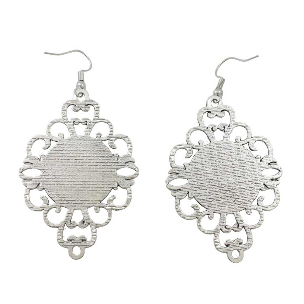 Filigree with Handcrafted Stone Dangle Earring