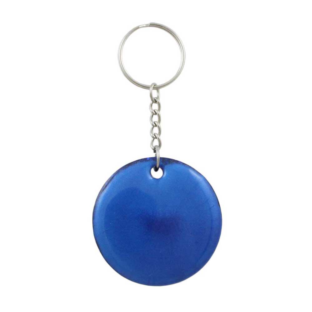 Blue Resin Keychain with White Hope - Back - Lilylin Designs