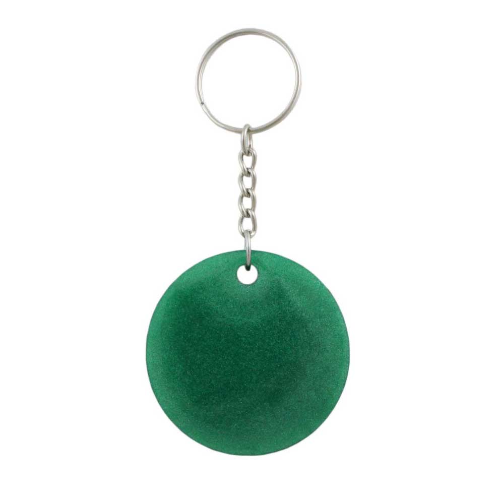 Green Resin Keychain with White Trust - Lilylin Designs