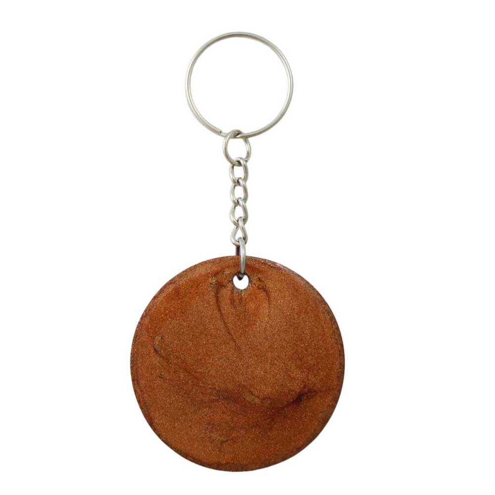 Copper Resin Keychain with White Believe - Lilylin Designs