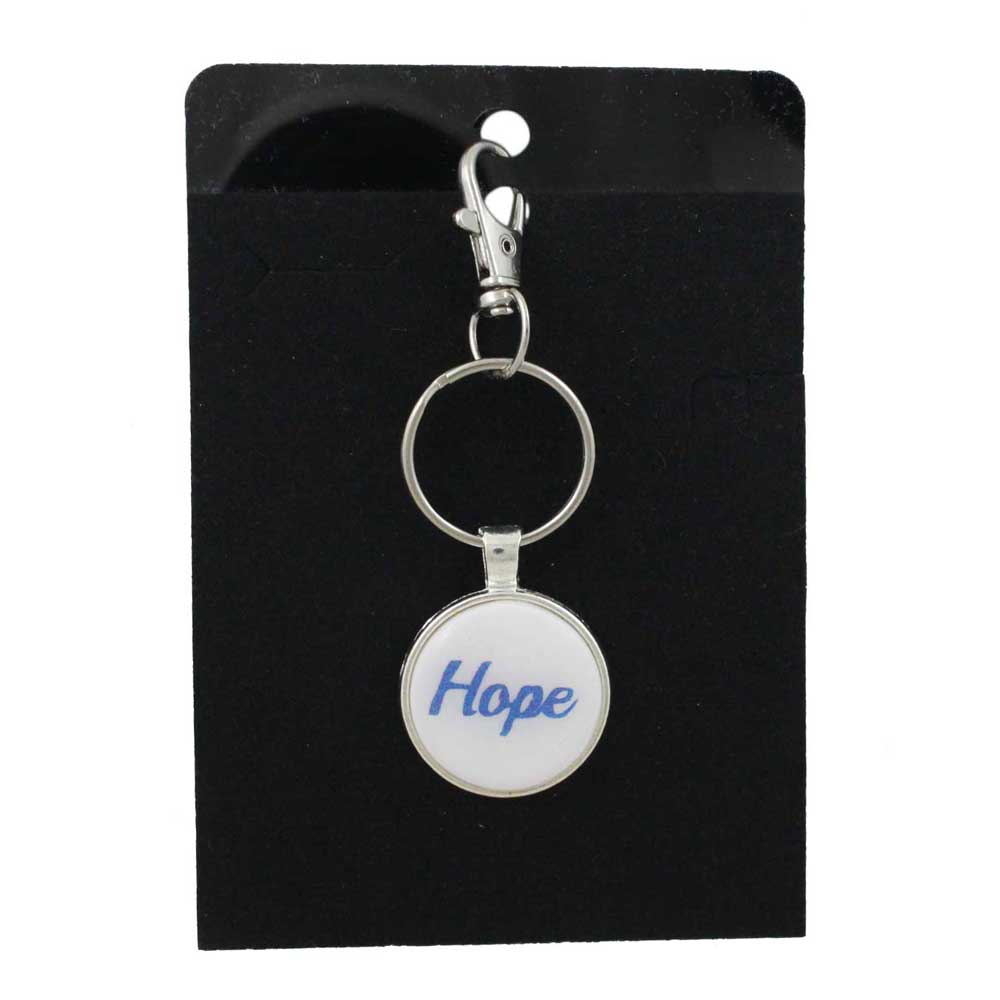 Keychain with 'Hope' on a black card - Lilylin Designs
