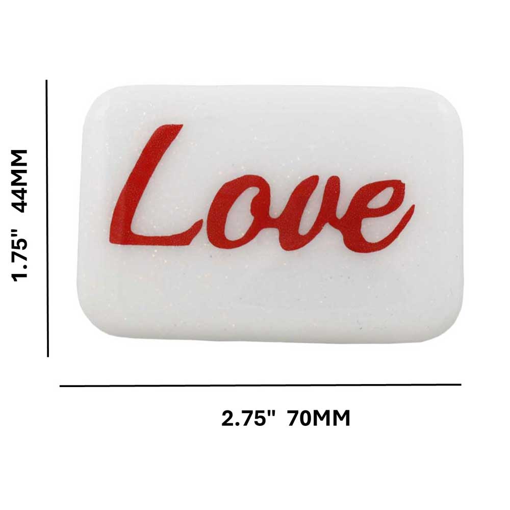 White Magnet with Red Love - Sized - Lilylin Designs