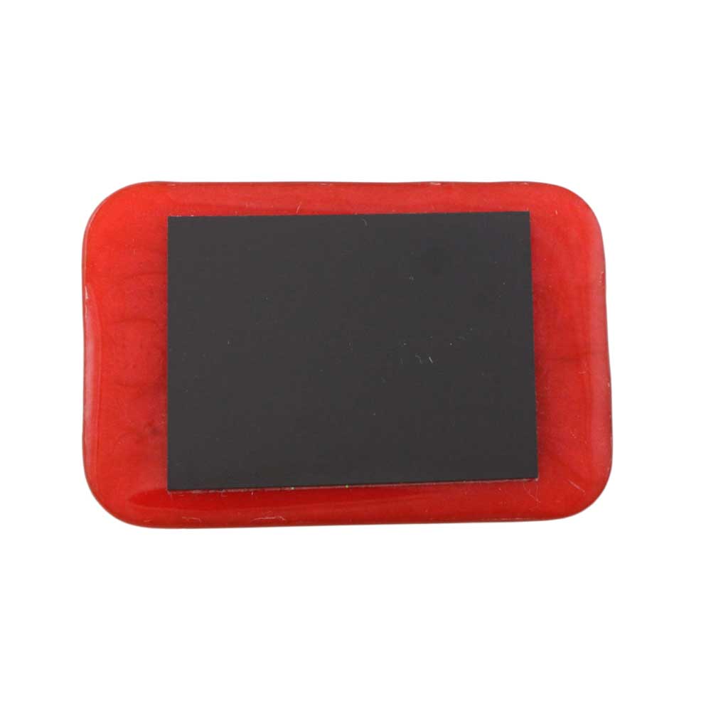 Red Magnet with White Love - Back -Lilylin Designs