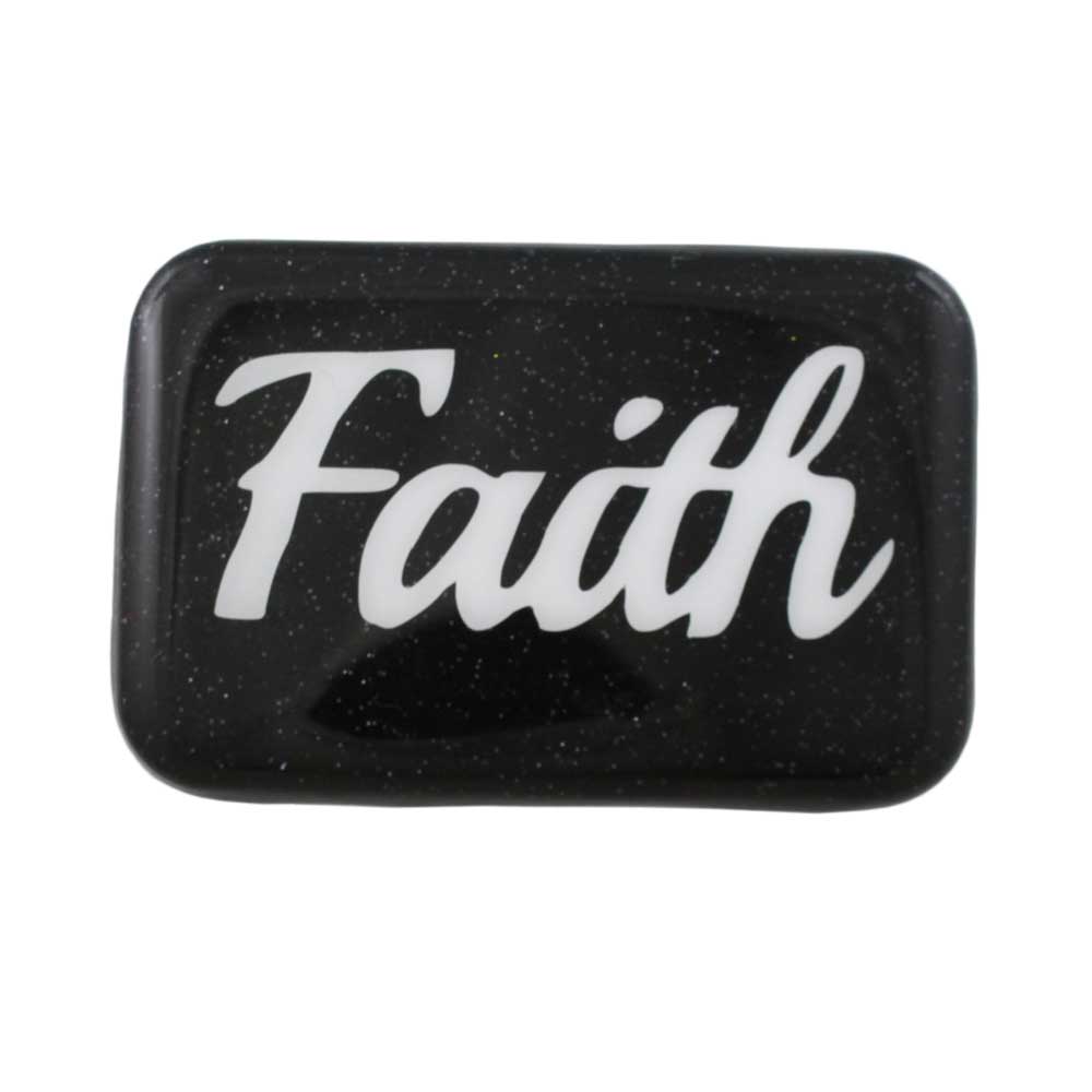 Black Magnet with White Faith - Lilylin Designs
