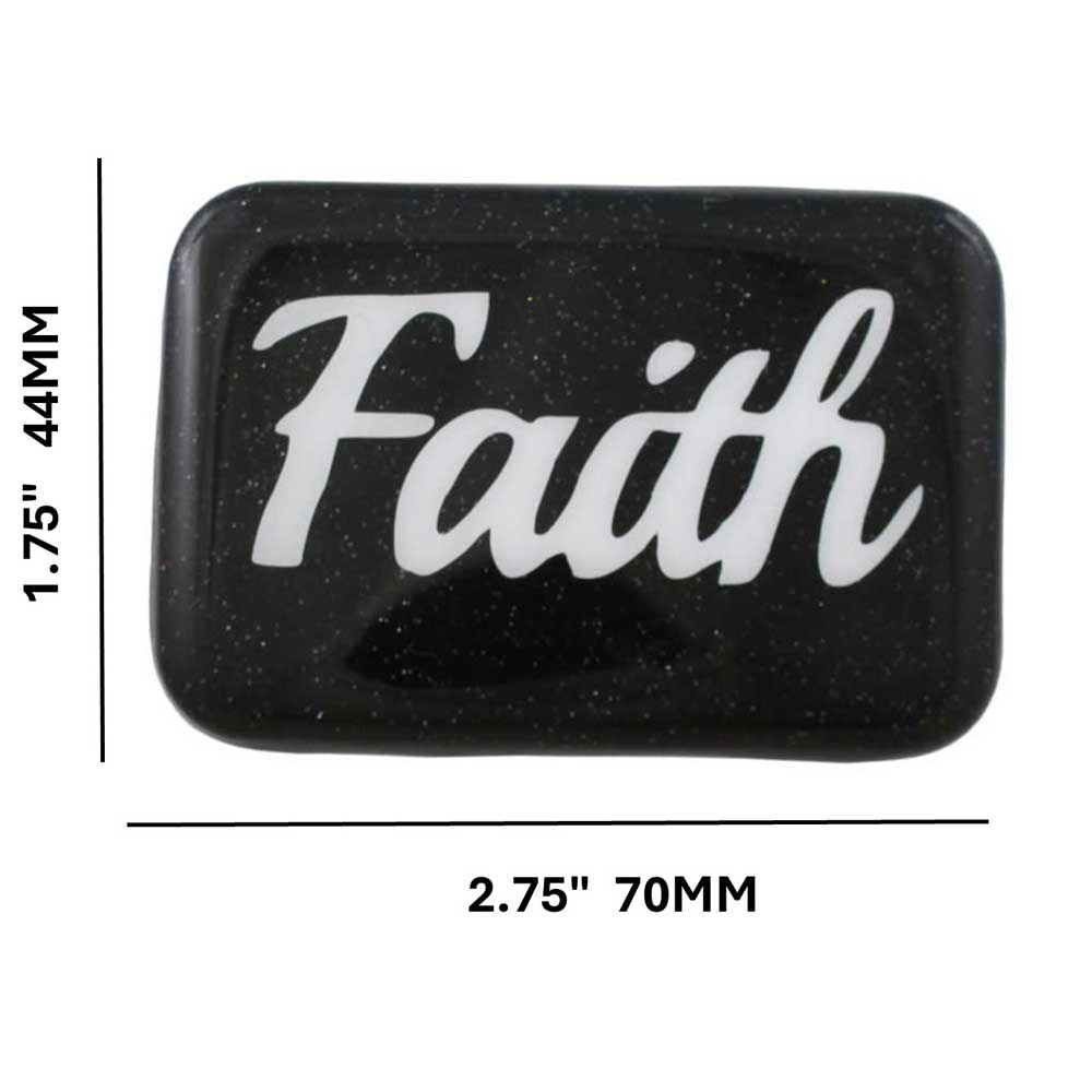 Black Magnet with White Faith - Sized - Lilylin Designs