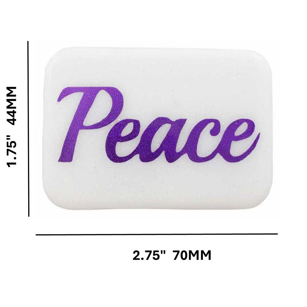 White Magnet with Purple Peace - Lilylin Designs