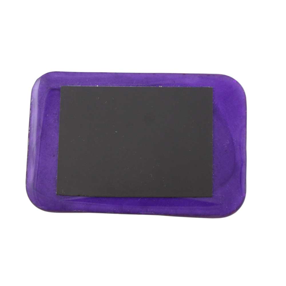 Purple Magnet with White Peace - Back - Lilylin Designs