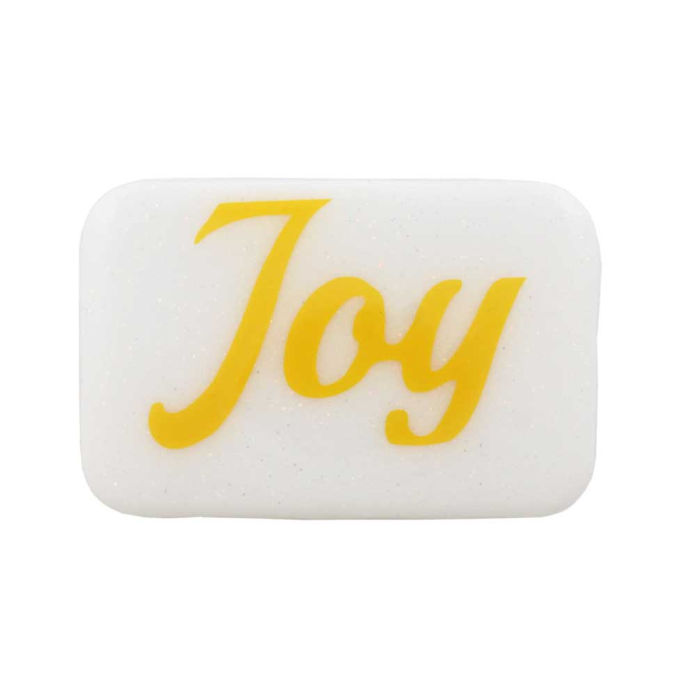 White Magnet with Golden Yellow Joy - Lilylin Designs