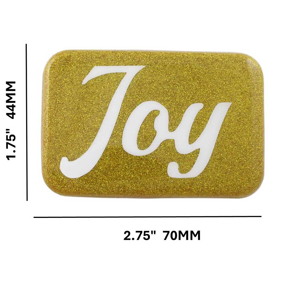 Gold Magnet with White Joy - Sized - Lilylin Designs