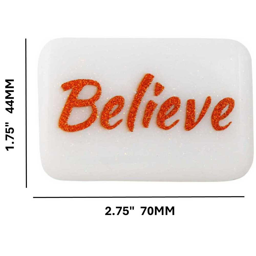 White Magnet with Copper Believe - Sized - Lilylin Designs