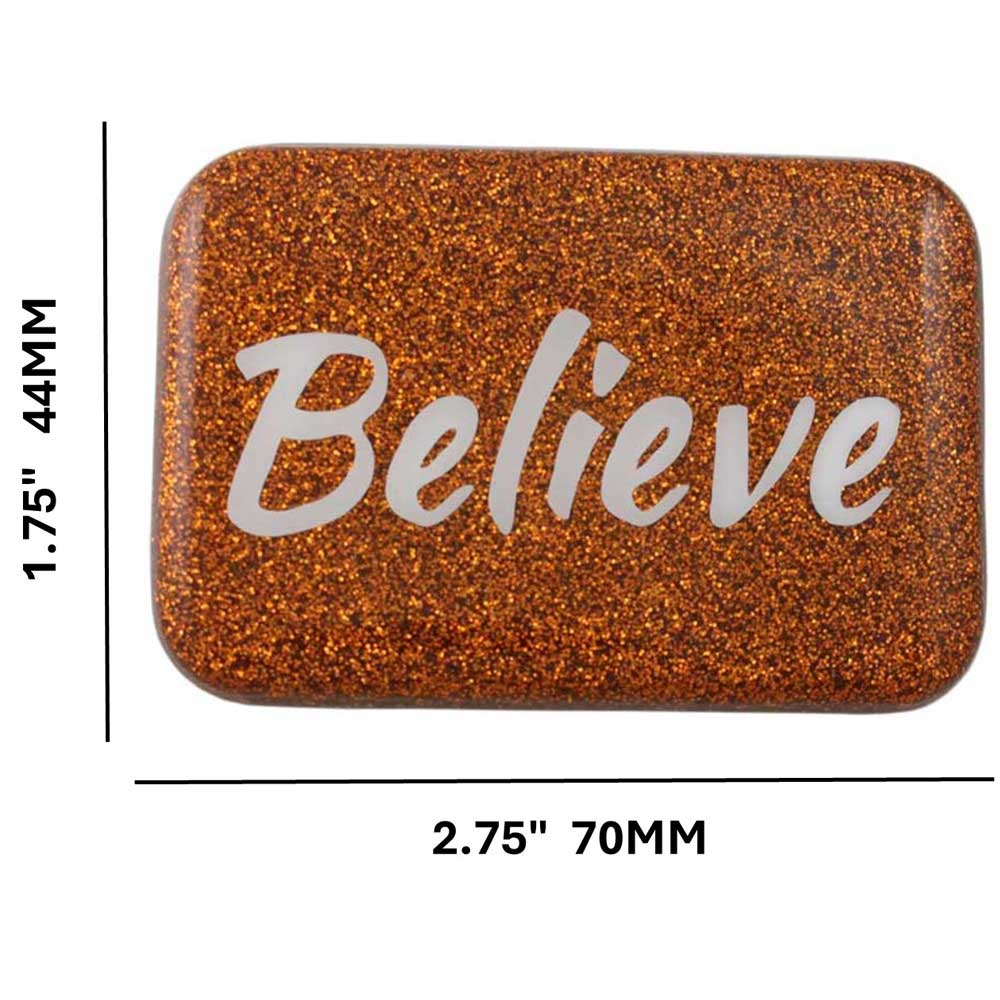 Copper Magnet with White Believe - Sized - Lilylin Designs