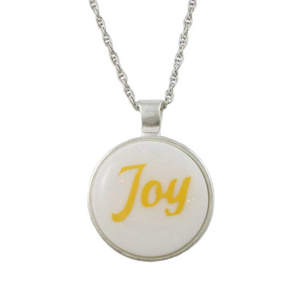 White Pendant with Yellow Trust on Chain - Lilylin Designs