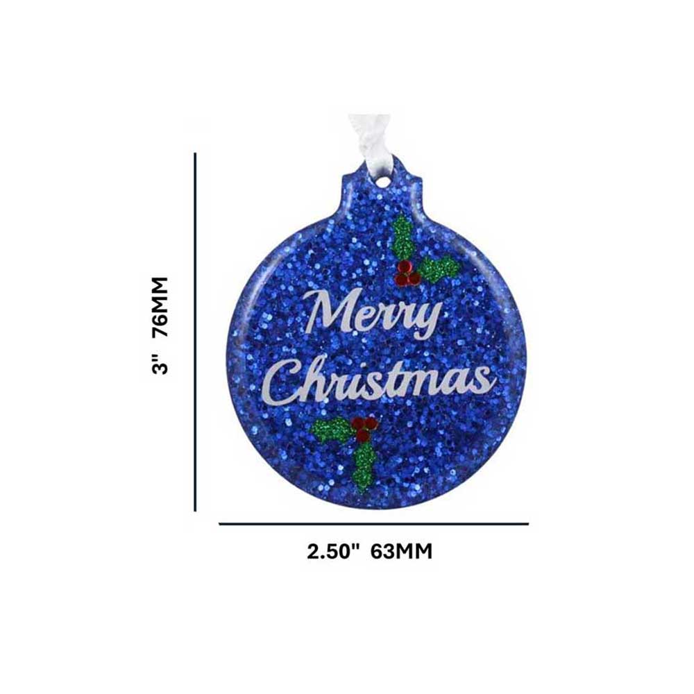 Handcrafted Merry Christmas Resin Ornaments - RESOR501
