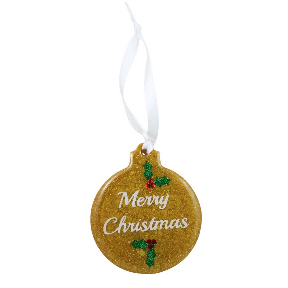 Handcrafted Merry Christmas Resin Ornaments - RESOR501