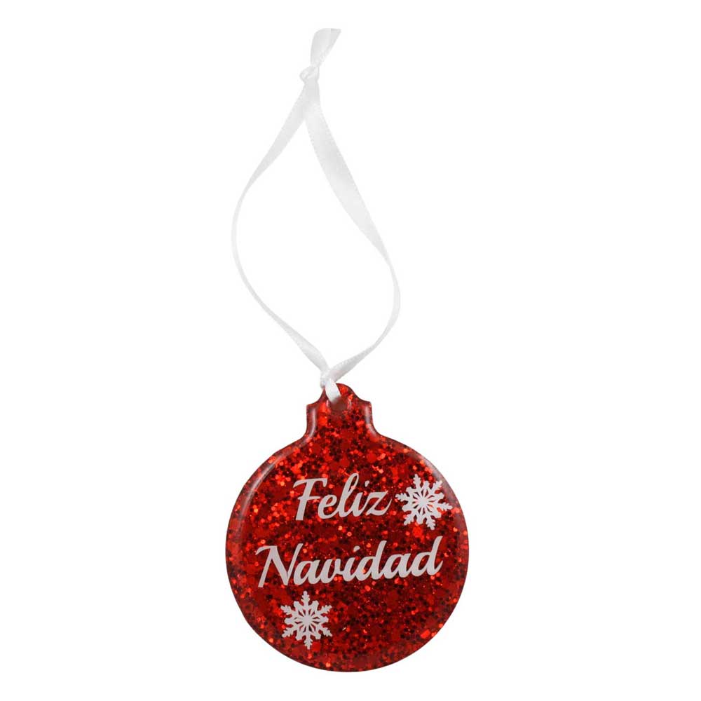 Handcrafted Feliz Navidad Resin Ornaments - RESOR502
