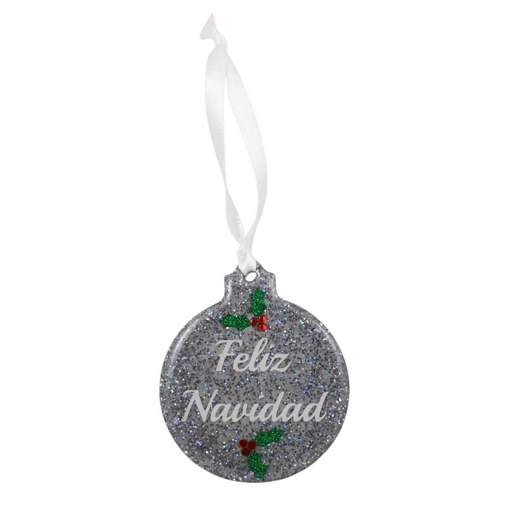 Handcrafted Feliz Navidad Resin Ornaments - RESOR502