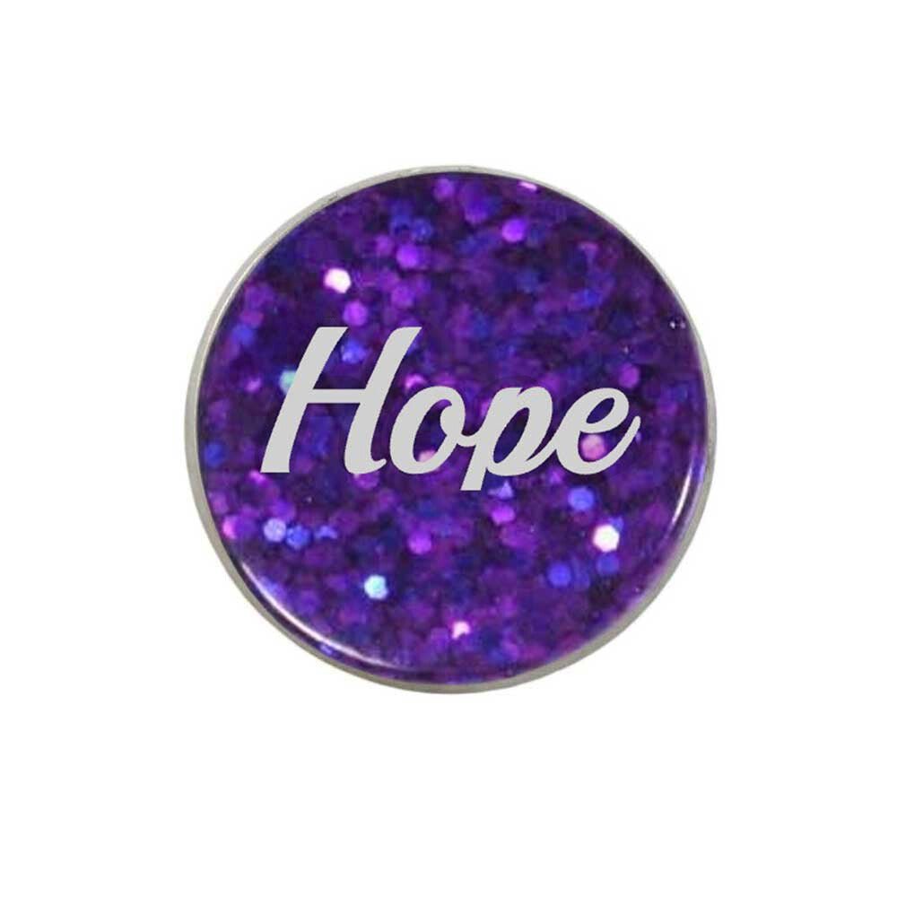 Inspirational Disc with White Hope Lapel Pin - Lilylin Designs
