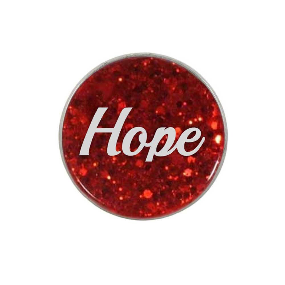 Inspirational Disc with White Hope Lapel Pin - Lilylin Designs