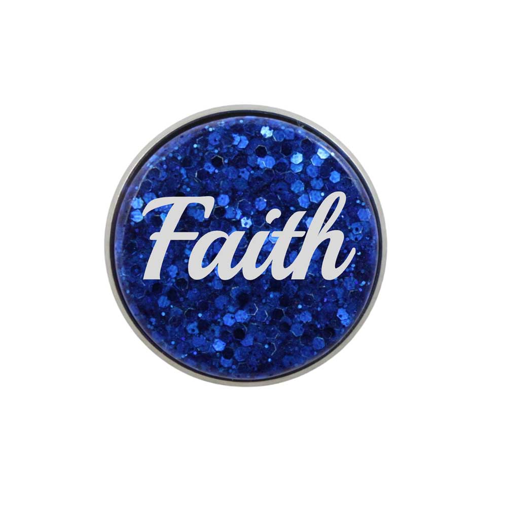Inspirational Disc with White Faith Lapel Pin - Lilylin Designs