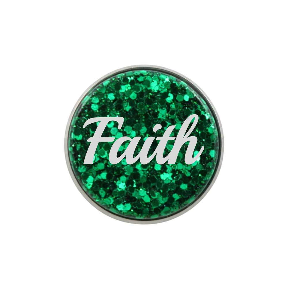 Inspirational Disc with White Faith Lapel Pin - Lilylin Designs