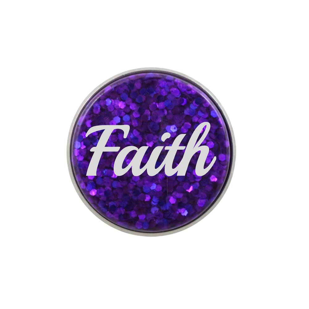 Inspirational Disc with White Faith Lapel Pin - Lilylin Designs